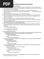 CS - Class XII 2021-22 Programs List For Record: Part A - Python (Use User Defined Functions)