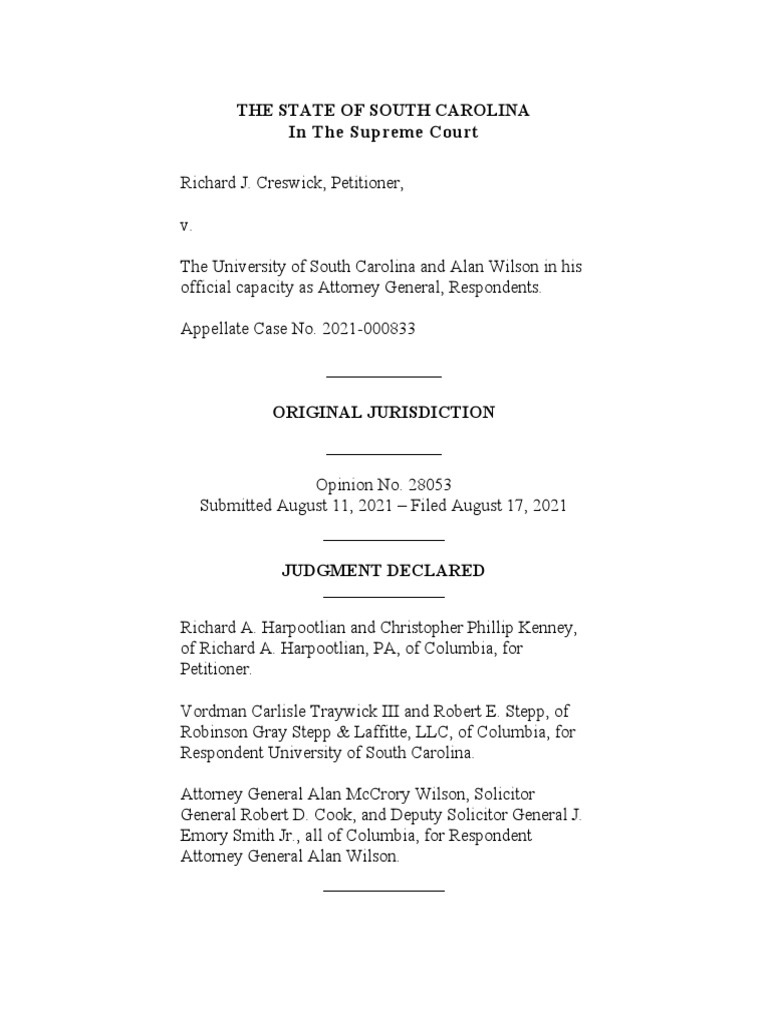 SC Supreme Court Ruling on Mask Mandate | PDF | Statutory ...