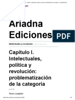 Lozoya, I. (2020). Intelectuales y Revolución - Capítulo I. Intelectuales, Política y Revolución. Problematización de La Categoría