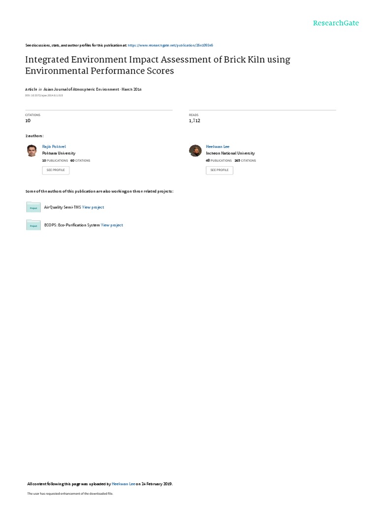 Brick Kiln Environmental Impact Assessment | PDF | Air Pollution ...