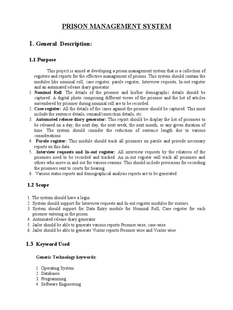 Prison Management System Overview | PDF | World Wide Web | Client ...