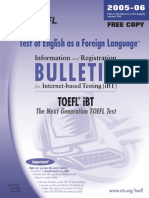 Test of English As A Foreign Language: Bulletin