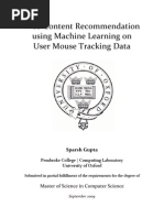 Download Web Content Recommendation using Machine Learning on User Mouse Tracking Data by sparshgupta8475 SN52057692 doc pdf