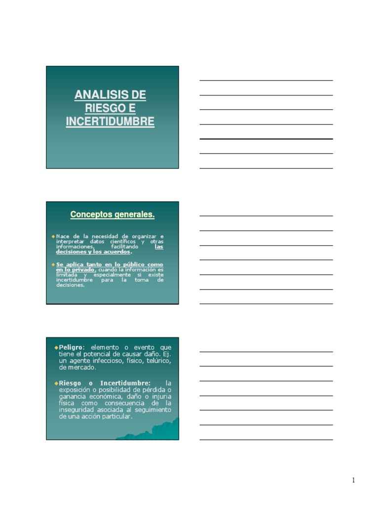 Análisis de Riesgo e Incertidumbre | PDF | Probabilidad | Incertidumbre