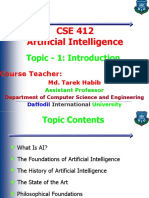 CSE 412 Introduction to AI: History, Foundations and Logic Programming