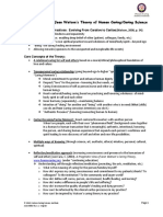 Watsons Theory of Human Caring Core Concepts and Evolution To Caritas Processes Handout 1