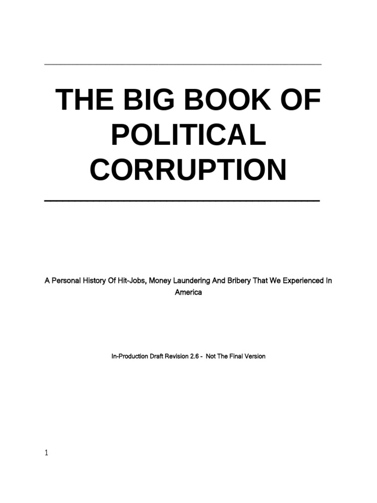 The Big Book of Political Corruption PDF Racketeer Influenced And Corrupt Organizations Act Telephone Tapping