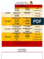 Ms Dagarara Sample G11 HUMSS 1B CLASS SCHEDULE