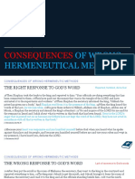 Consequences of Wrong Hermeneutics - 18092020 - Bible Study