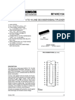 4 To 16 Line Decoder/Demultiplexer: PIN CONNECTIONS (Top View)