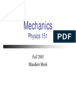 Mechanics: Physics 151