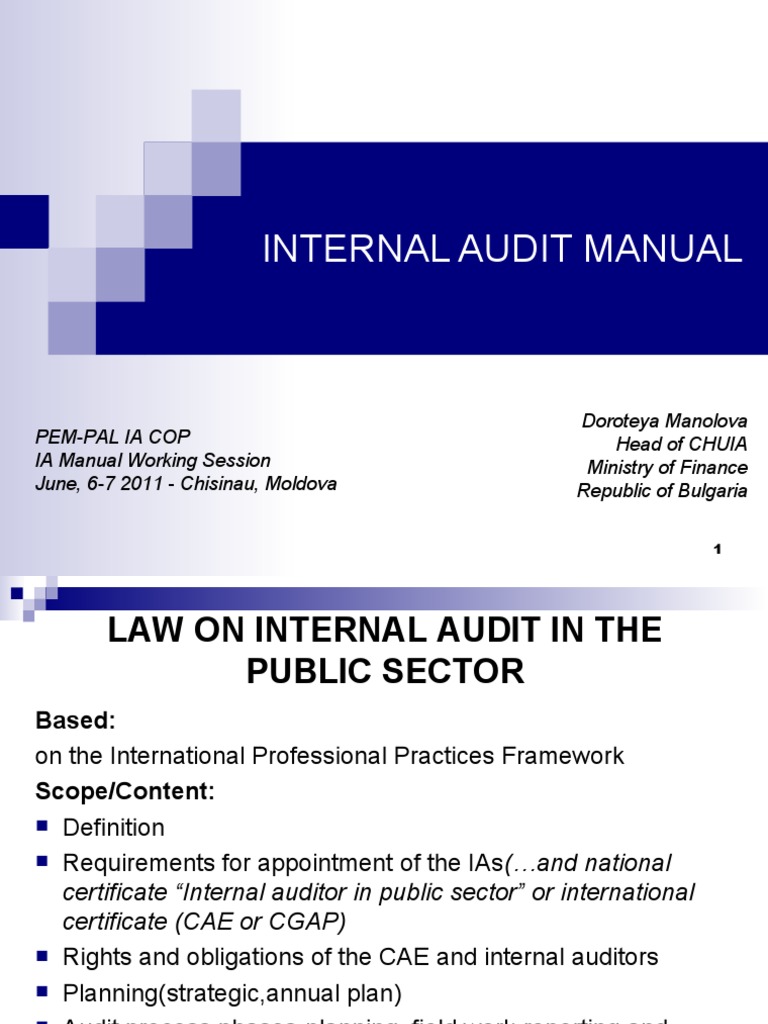 Internal Audit Manual | PDF | Internal Audit | Audit