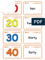 Flashcards Numbers 10 1000