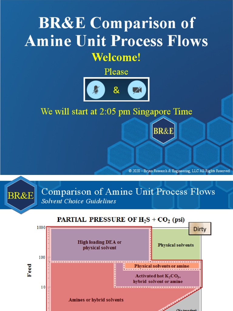 Presentation Slides - Amine Sweetening Process Flows | PDF | Physical ...