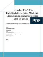 Tesis Rol Del Kinesiologo en Oncologia
