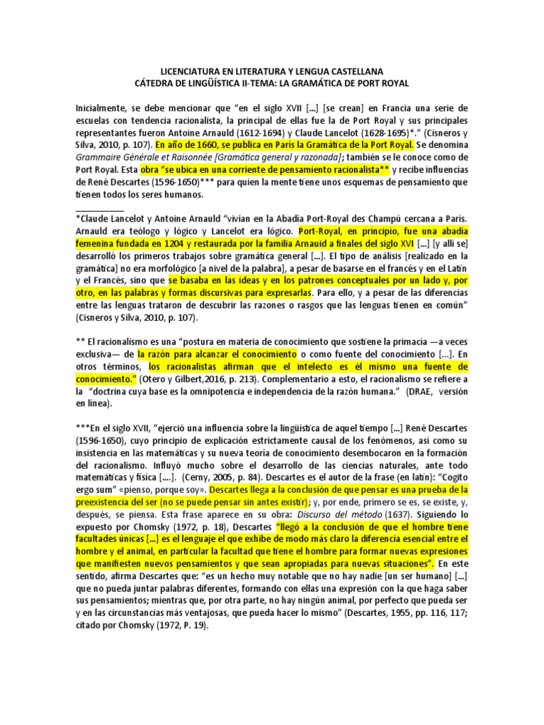 Gramática de Port RoyalTeoría PDF Proposición René Descartes