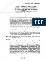 Urgensi Konsep Distribusi Pendapatan Dalam Kebijakan Publik Sebagai Strategi Mewujudkan Sustainability Pasar Tradisional