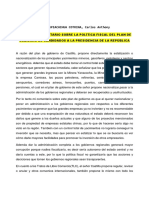 Trabajo Análisis y Comentario Sobre Plan de Gobierno 2021