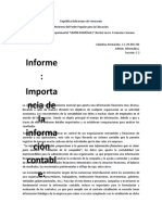 INFORME. Importancia de La Información Contable.