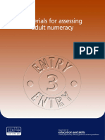 Diagnostic Assessment - Numeracy - Learner Materials For Assessing Entry 3