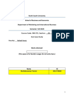 Fall 2020 FDF INB 372 SLA Case