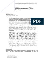 The Identity of Children of Japanese-Filipino Marriages in Oita, Japan