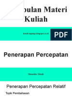 Penerapan Percepatan