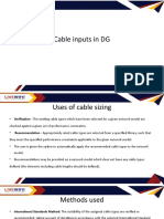 Cable Inputs in DG