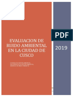 Evaluacion Ruido Ambiental Cusco 2019