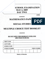 2009 Mathematics - Social Studies Paper 1