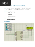 Matrix Keyboard Interface With LCD