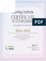 Bentley Certificate