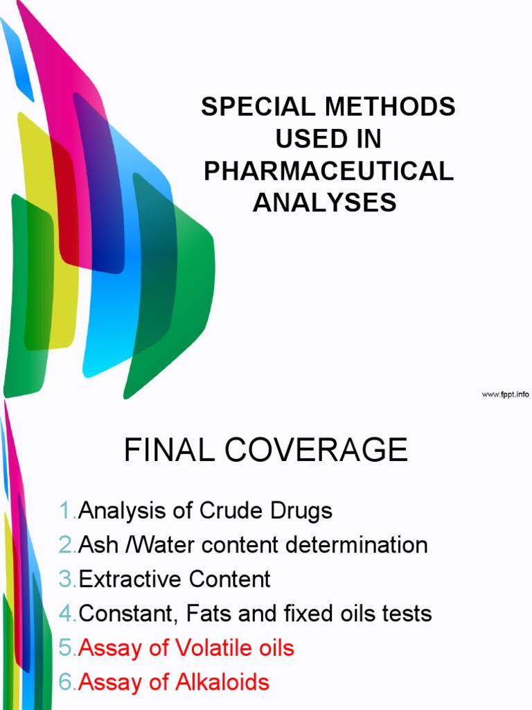 Assay Methods in Pharmaceutical Analysis | PDF | Distillation ...