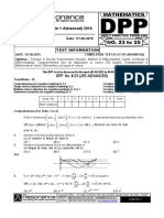 XII Maths DPP (09) - Prev Chaps + Functions - ITF + Limits, Continuity + MOD