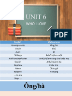 Unit 6: Who I Love