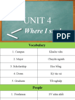 Unit 4: Where I Study