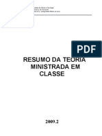 FENOMENOS TRANSPORTE - RESUMO DA TEORIA MINISTRADA EM CLASSE 2009[1].2-1