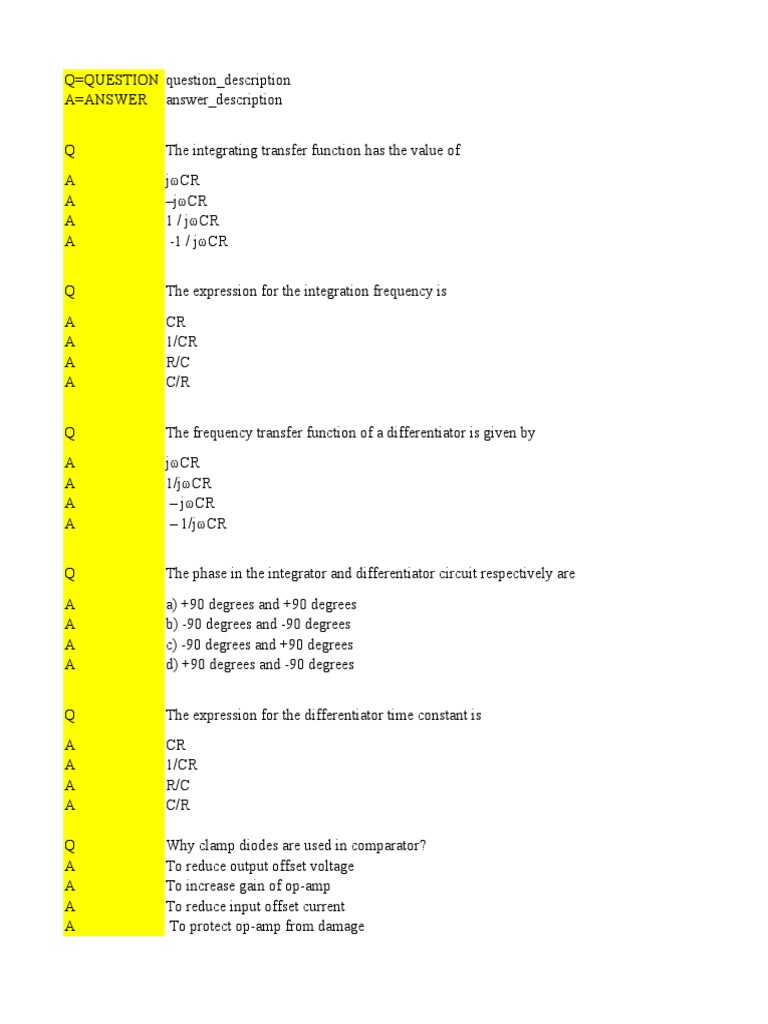 Electronics Engineering Quiz | PDF | Analog To Digital Converter ...