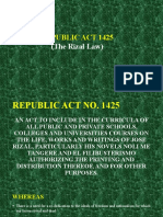 Republic Act 1425: (The Rizal Law)