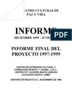 Informe Final Del Proyecto Recreando Culturas de Paz y Vida 2000