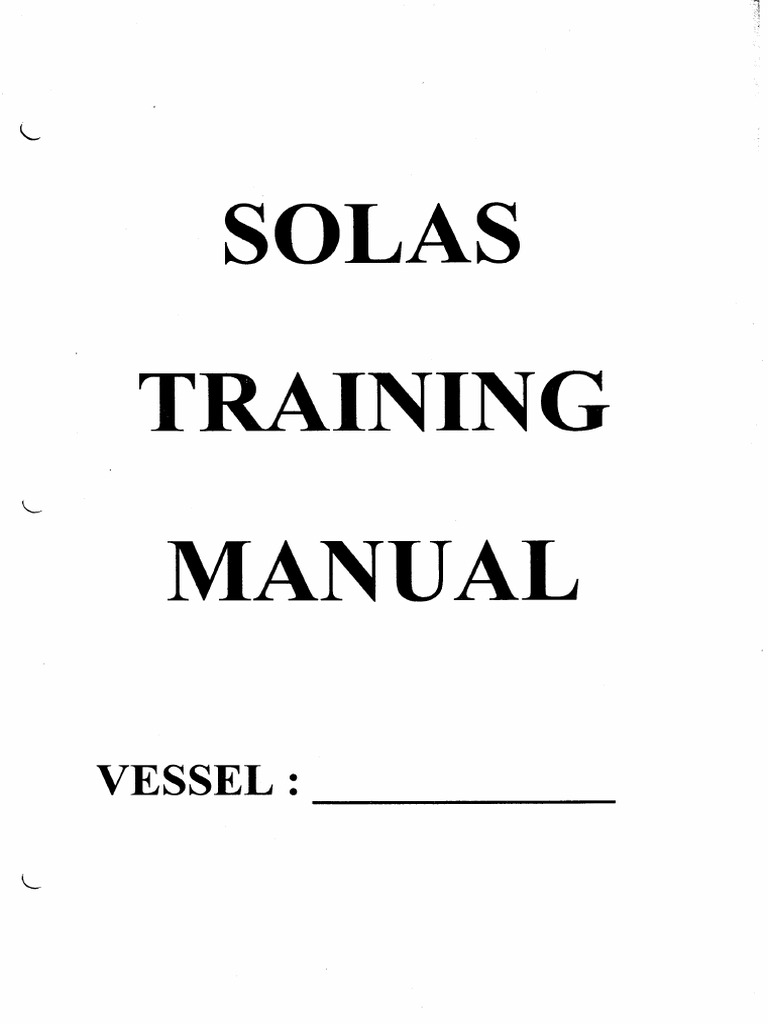 Solas Training Manual PDF