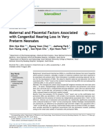 Maternal and Placental Factors Associated With Congenital Hearing Loss in Very Preterm Neonates