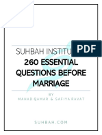 Suhbah Institute's 260 Essential Questions Before Marriage