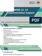 HCI101 Week12-13 Implementation Support