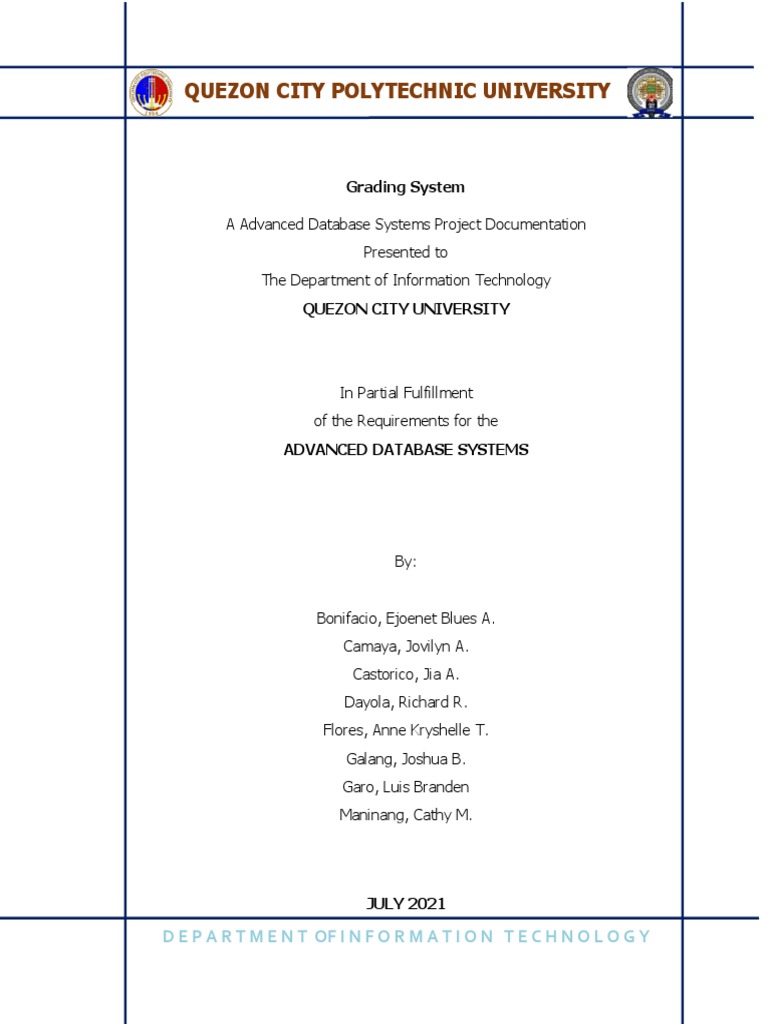 Quezon City Polytechnic University: Grading System | PDF | Computing ...