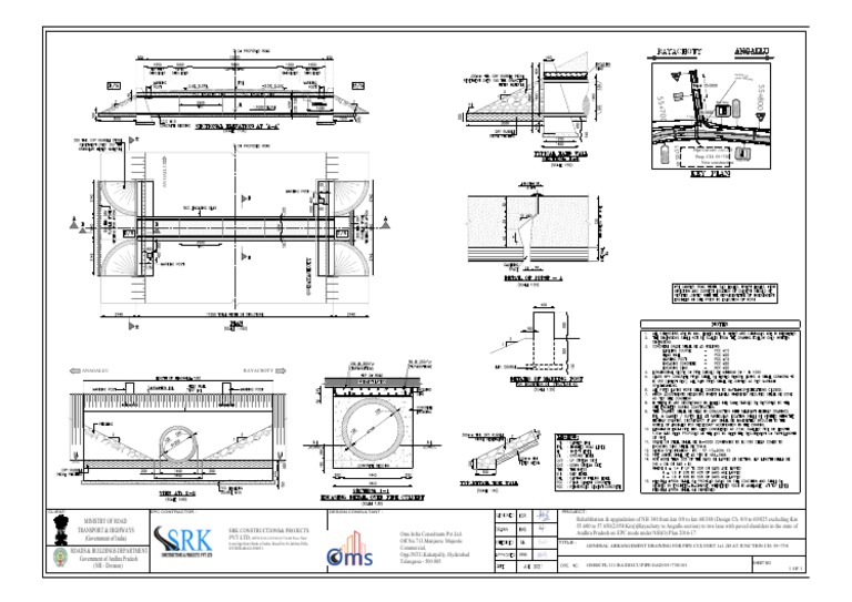 Hume Pipe Culvert Drawing PDF Land Transport Transport