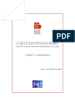 Cálculo Financiero Amortización, Unidad 4 (FAD)