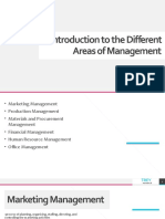 Introduction To The Different Areas of Management