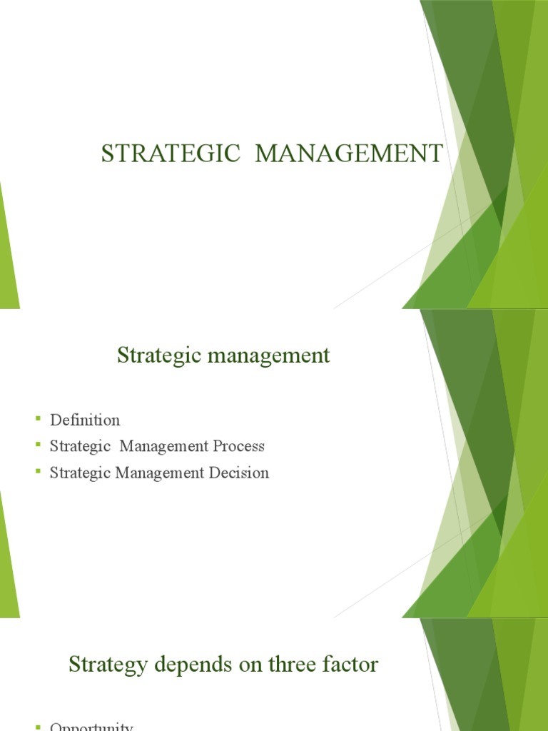 Introduction To Strategic Management | PDF | Strategic Management ...