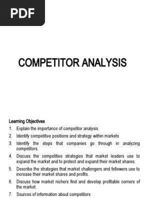COMPETITOR ANALYSIS